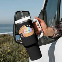 Cute Rainbow Dumpling Squishy Tumbler With Handle Kawaii Graphic