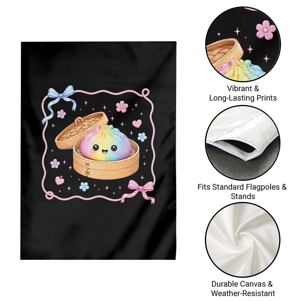 Squishy Lovers Garden Flag Cute Dumpling Graphic Coquette Bow Girls