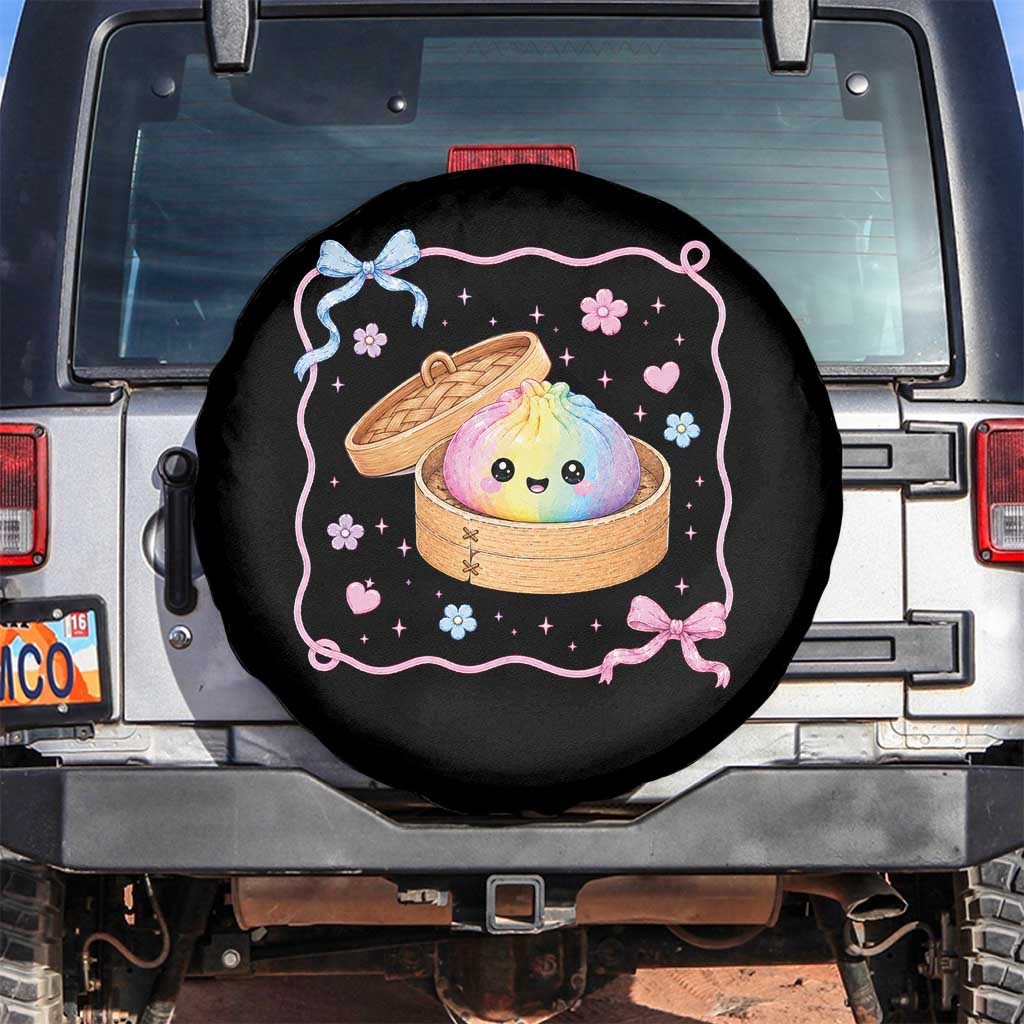 Squishy Lovers Spare Tire Cover Cute Dumpling Graphic Coquette Bow Girls
