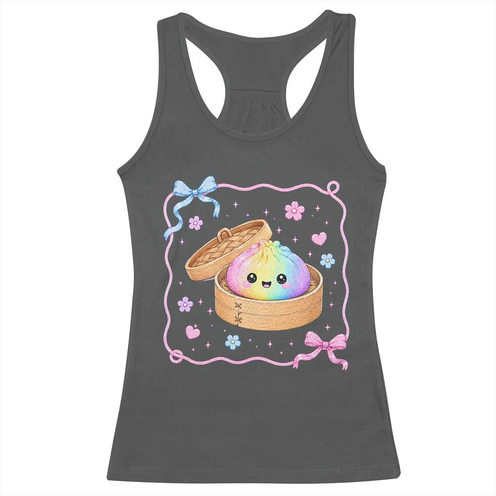 Squishy Lovers Racerback Tank Top Cute Dumpling Graphic Coquette Bow Girls