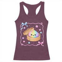 Squishy Lovers Racerback Tank Top Cute Dumpling Graphic Coquette Bow Girls