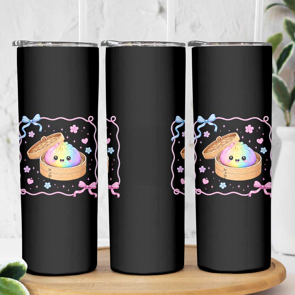 Squishy Lovers Skinny Tumbler Cute Dumpling Graphic Coquette Bow Girls