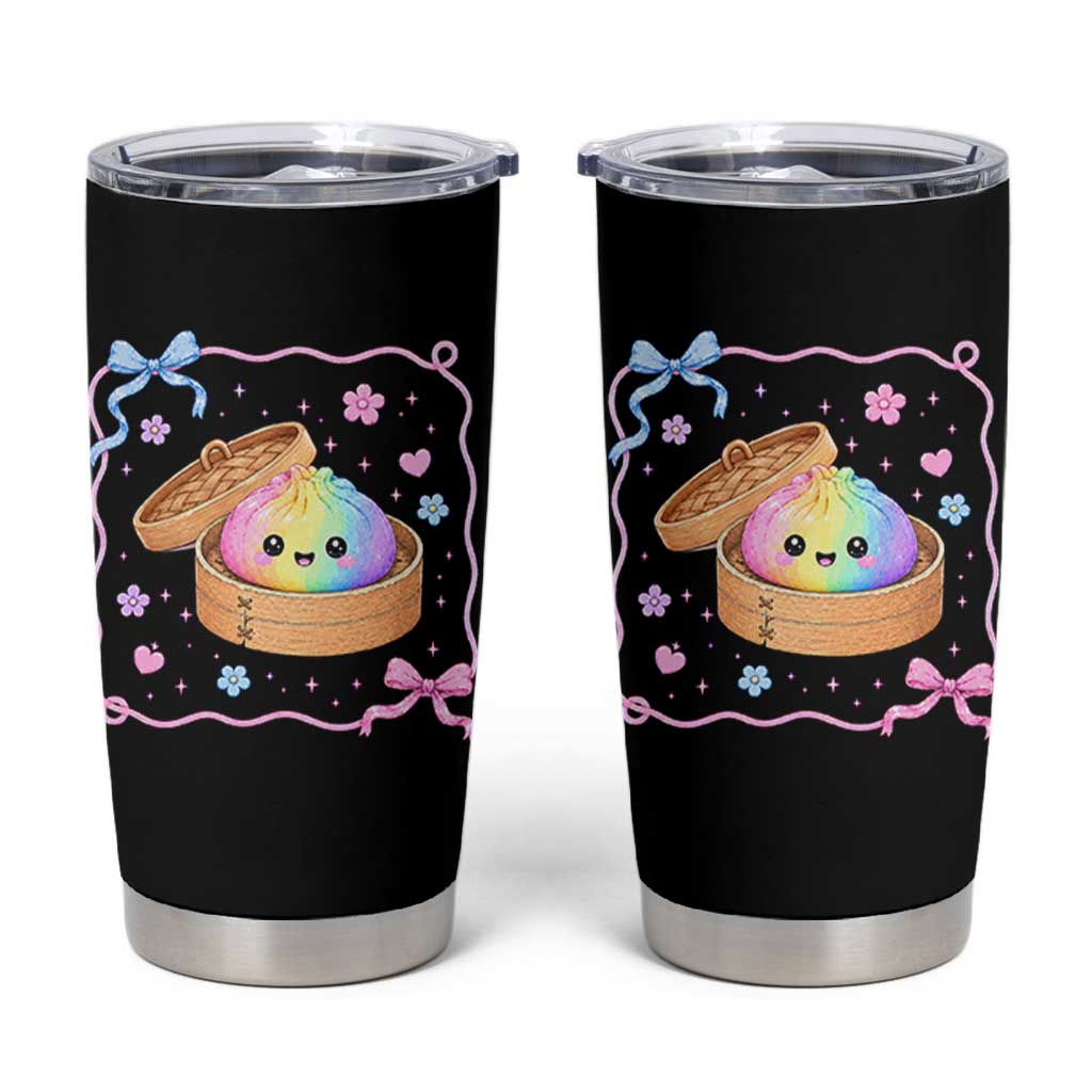 Squishy Lovers Tumbler Cup Cute Dumpling Graphic Coquette Bow Girls