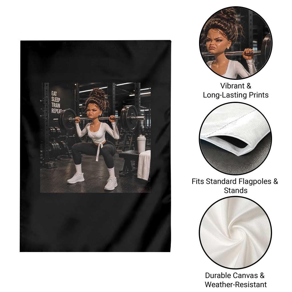 Disgusting Gym Girl Funny Workout Meme Garden Flag Humor Fitness Lovers