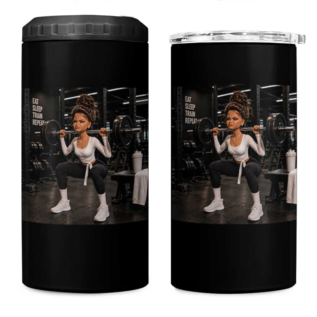 Disgusting Gym Girl Funny Workout Meme 4 in 1 Can Cooler Tumbler Humor Fitness Lovers