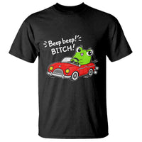 Beep Beep Frog T Shirt Funny Driving Frog Red Convertible Car Graphic