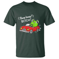 Beep Beep Frog T Shirt Funny Driving Frog Red Convertible Car Graphic