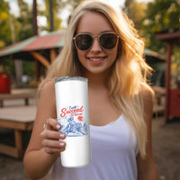 I Will Succeed Because I Am Insane Cowgirl Riding Tiger Vintage Graphic Skinny Tumbler