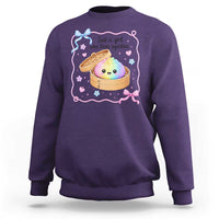 Just A Girl Who Loves Squishies Sweatshirt Cute Dumpling Graphic Coquette Bow Girls