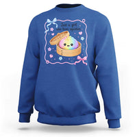 Just A Girl Who Loves Squishies Sweatshirt Cute Dumpling Graphic Coquette Bow Girls