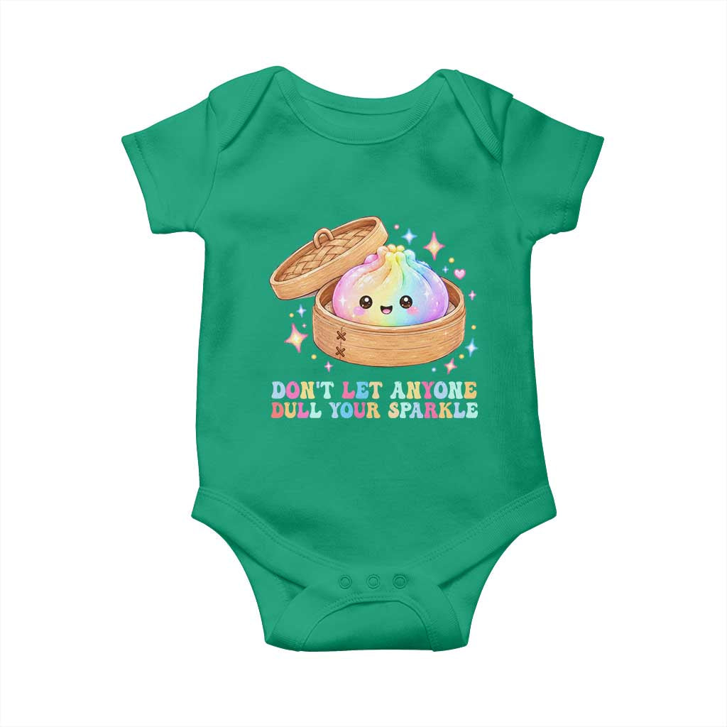 Dont Let Anyone Dull Your Sparkle Cute Rainbow Dumpling Squishy Graphic Baby Onesie
