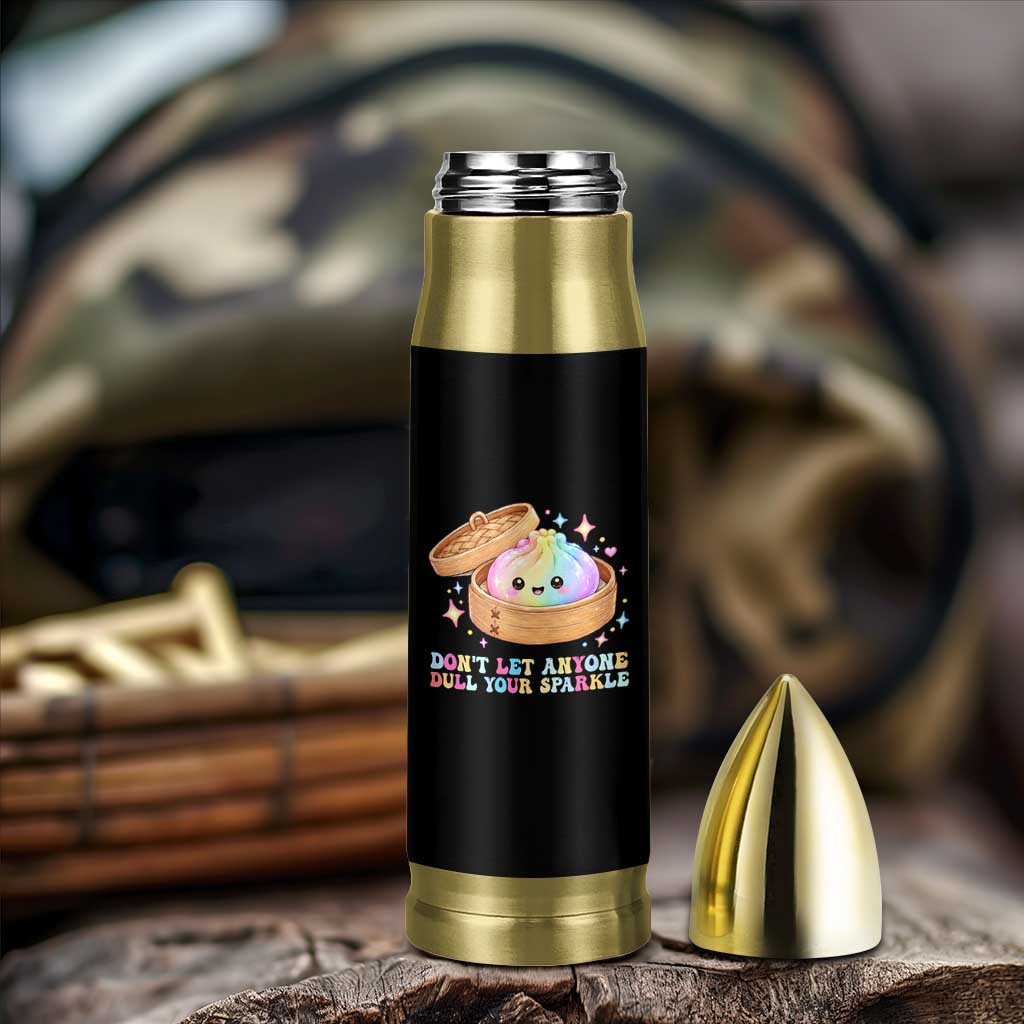Dont Let Anyone Dull Your Sparkle Cute Rainbow Dumpling Squishy Graphic Bullet Tumbler