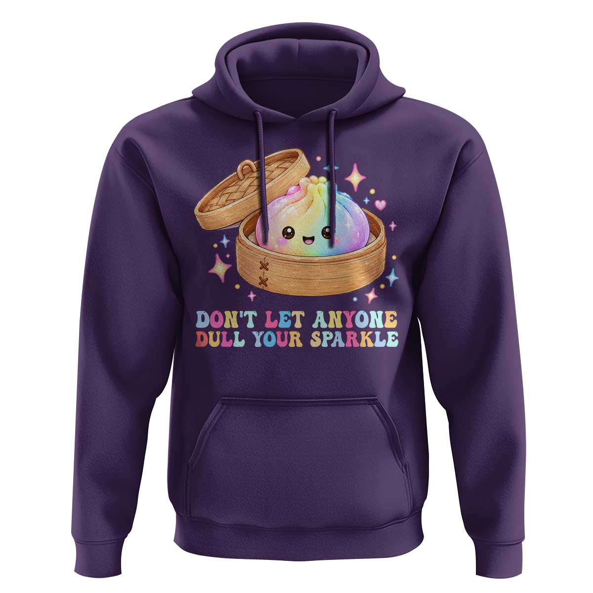 Dont Let Anyone Dull Your Sparkle Cute Rainbow Dumpling Squishy Graphic Hoodie