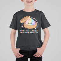 Dont Let Anyone Dull Your Sparkle Cute Rainbow Dumpling Squishy Graphic T Shirt For Kid