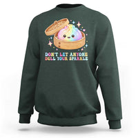 Dont Let Anyone Dull Your Sparkle Cute Rainbow Dumpling Squishy Graphic Sweatshirt