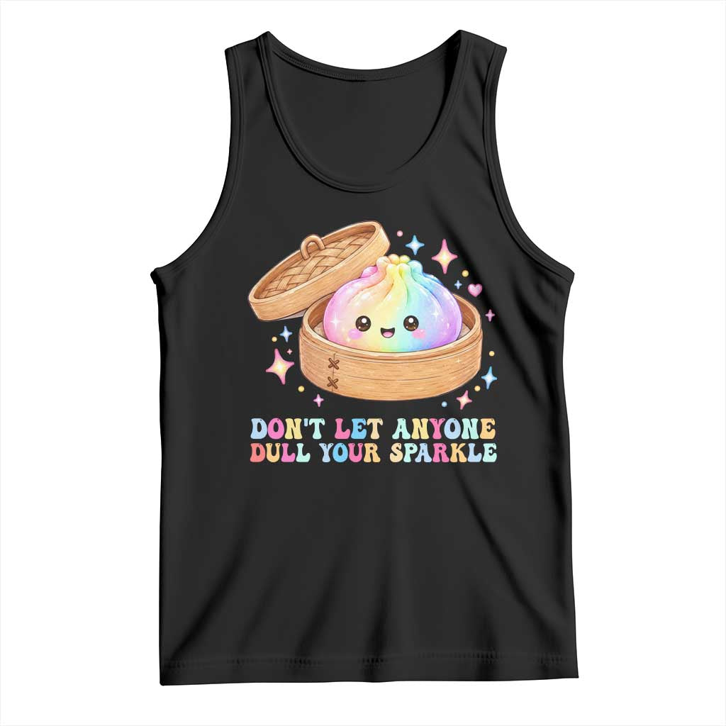 Dont Let Anyone Dull Your Sparkle Cute Rainbow Dumpling Squishy Graphic Tank Top