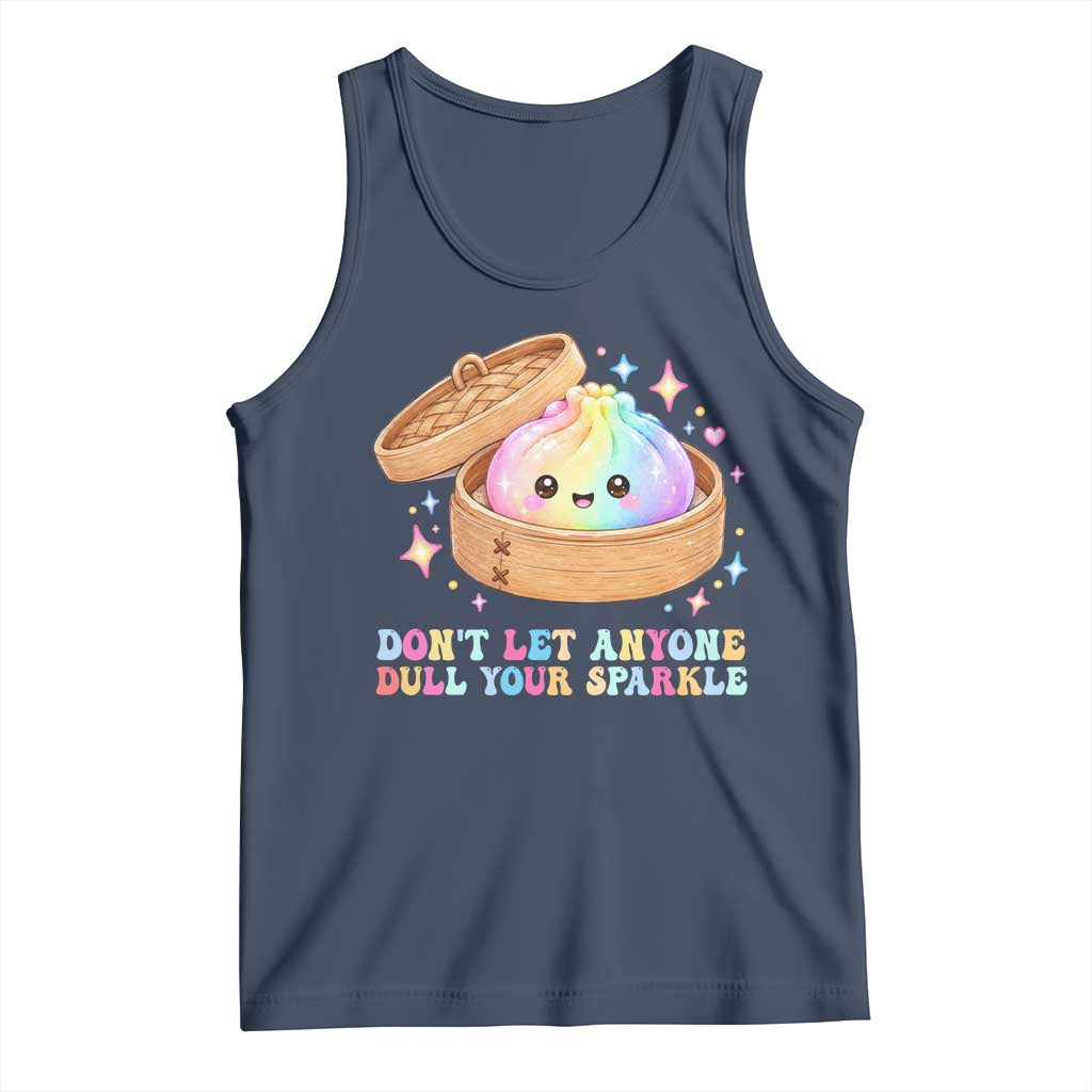 Dont Let Anyone Dull Your Sparkle Cute Rainbow Dumpling Squishy Graphic Tank Top