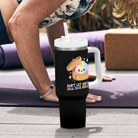 Dont Let Anyone Dull Your Sparkle Cute Rainbow Dumpling Squishy Graphic Tumbler With Handle