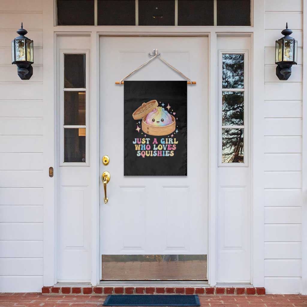 Just A Girl Who Loves Squishies Garden Flag Cute Rainbow Dumpling Squishy Graphic