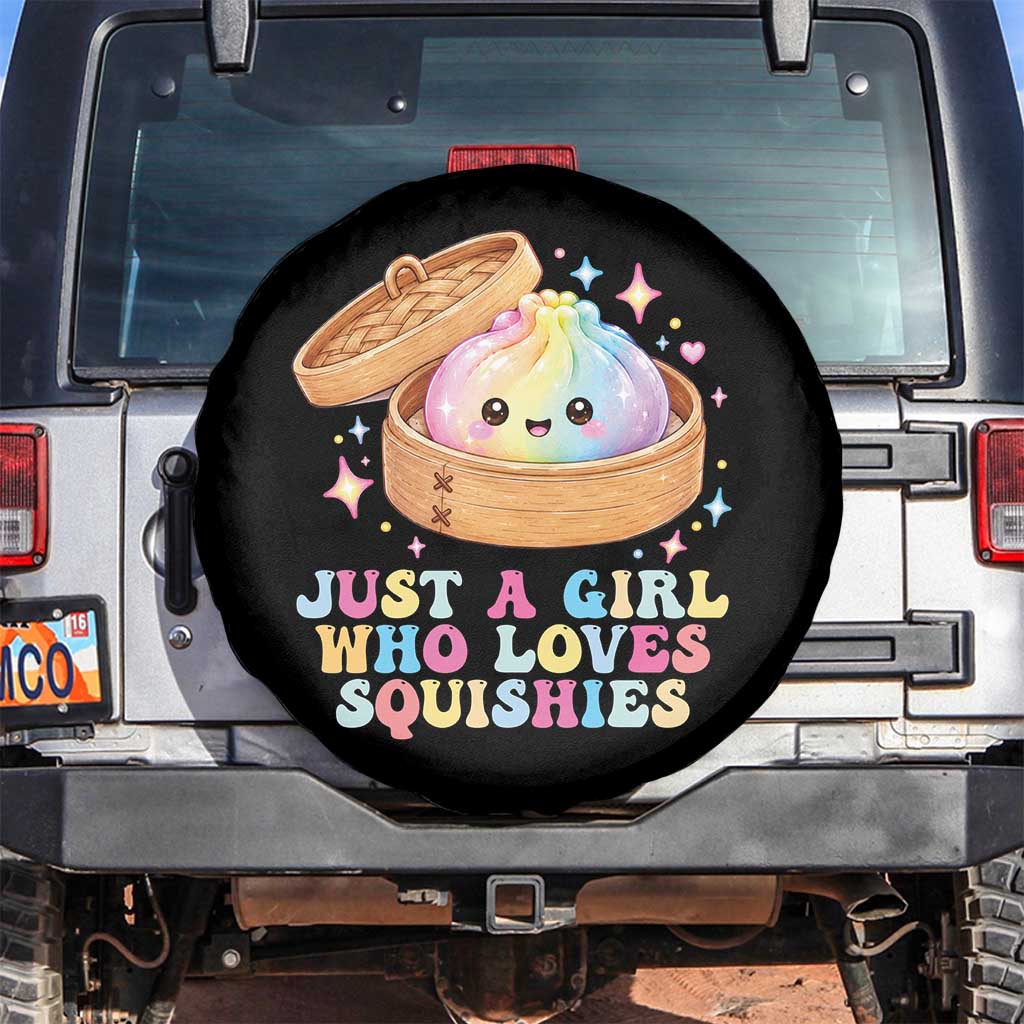 Just A Girl Who Loves Squishies Spare Tire Cover Cute Rainbow Dumpling Squishy Graphic