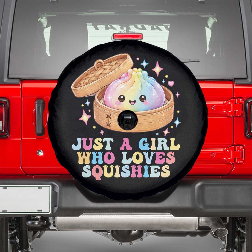 Just A Girl Who Loves Squishies Spare Tire Cover Cute Rainbow Dumpling Squishy Graphic