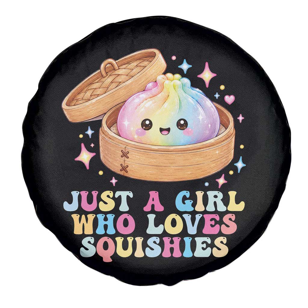 Just A Girl Who Loves Squishies Spare Tire Cover Cute Rainbow Dumpling Squishy Graphic