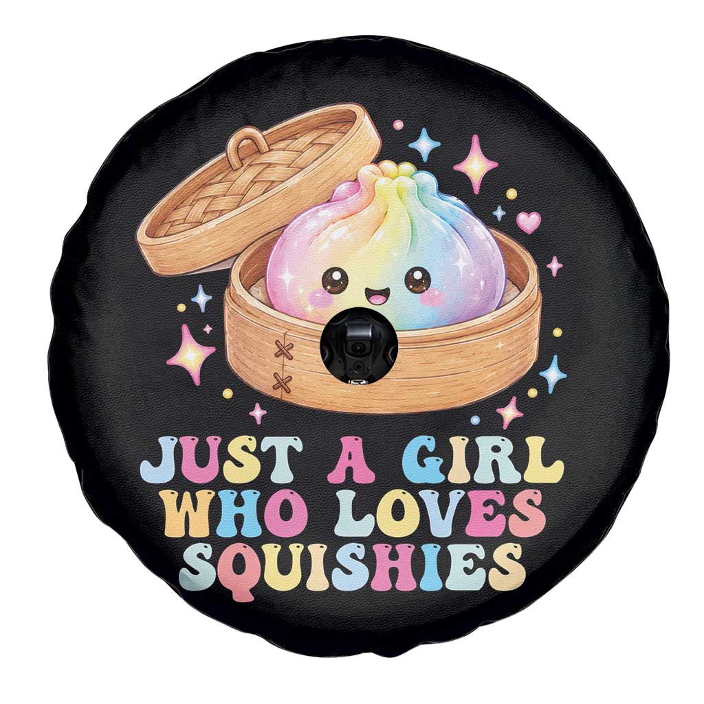 Just A Girl Who Loves Squishies Spare Tire Cover Cute Rainbow Dumpling Squishy Graphic