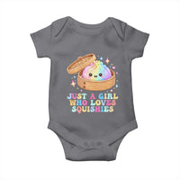 Just A Girl Who Loves Squishies Baby Onesie Cute Rainbow Dumpling Squishy Graphic