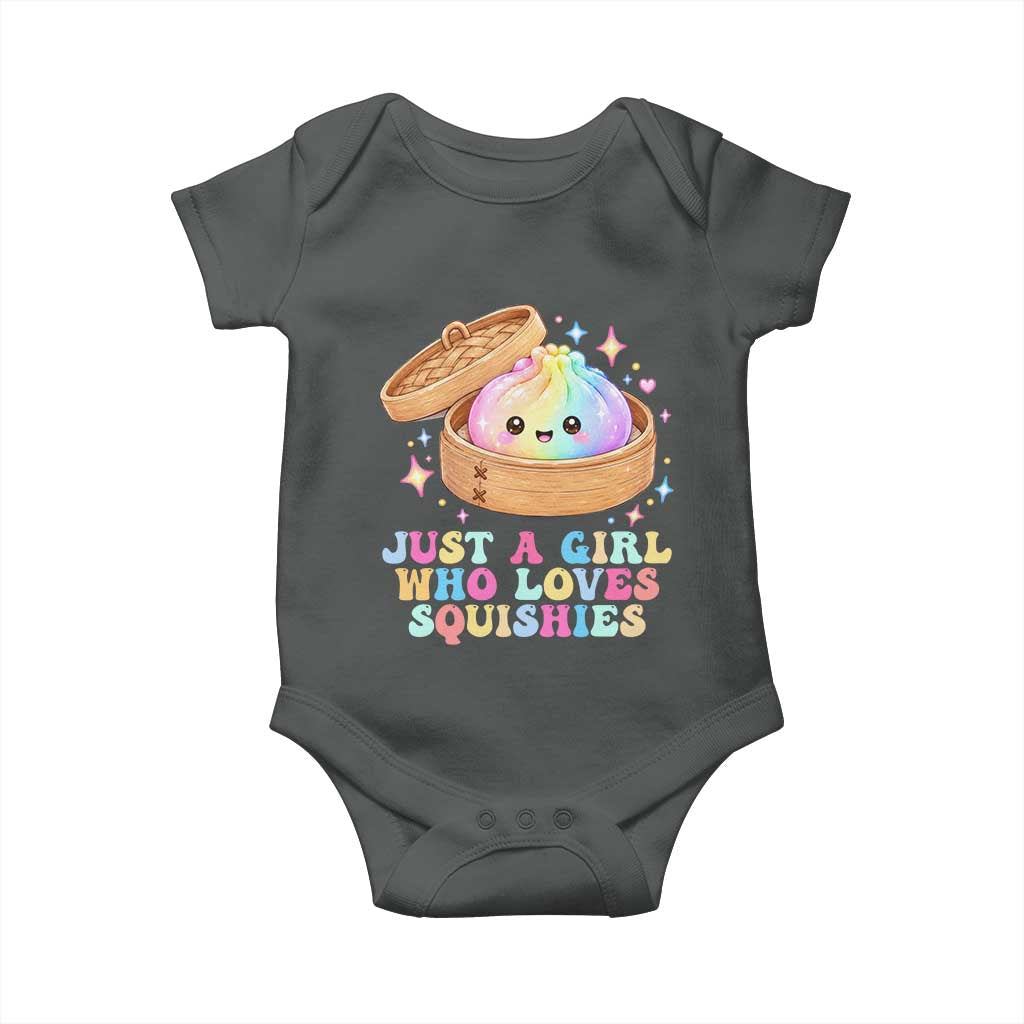 Just A Girl Who Loves Squishies Baby Onesie Cute Rainbow Dumpling Squishy Graphic