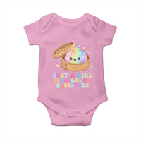 Just A Girl Who Loves Squishies Baby Onesie Cute Rainbow Dumpling Squishy Graphic