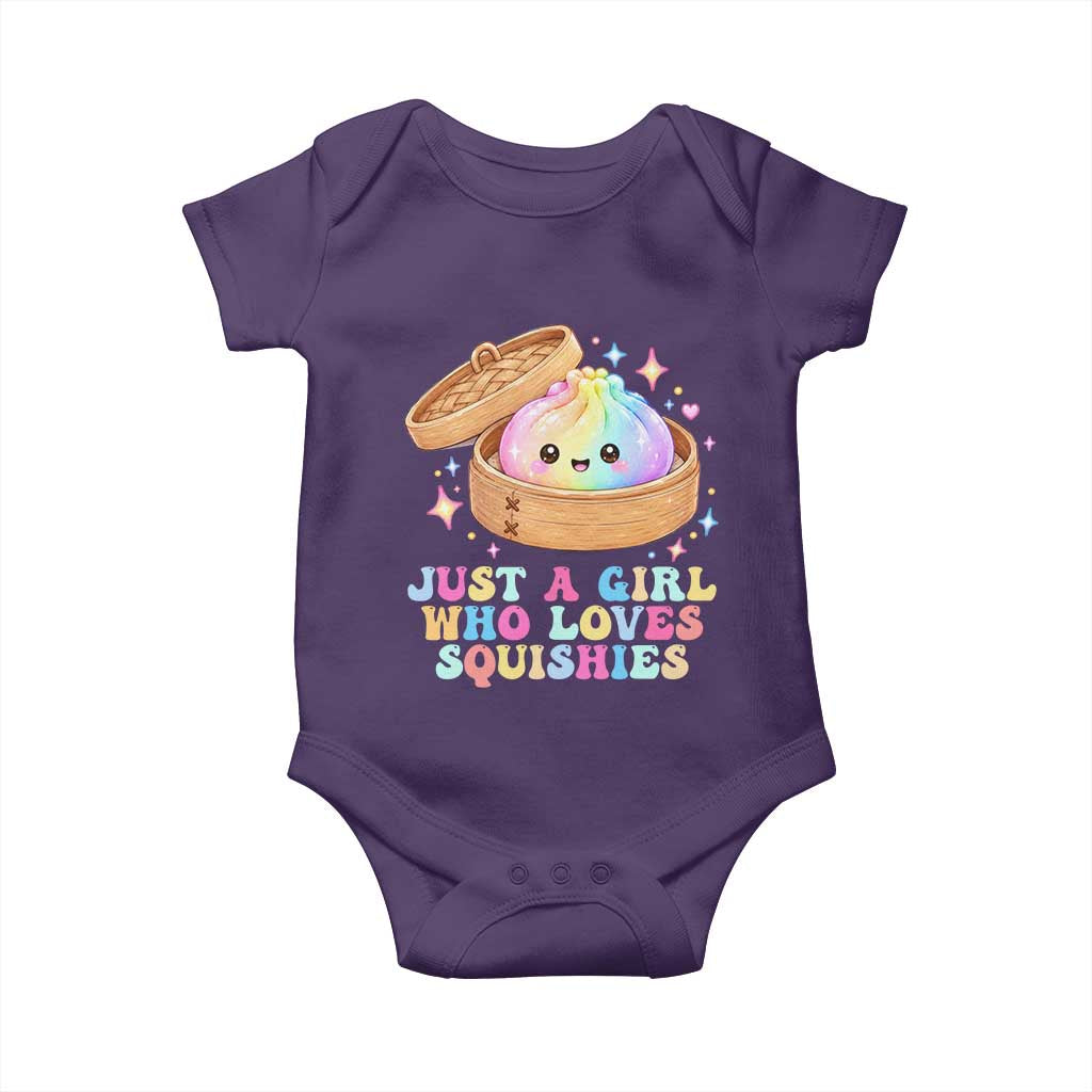Just A Girl Who Loves Squishies Baby Onesie Cute Rainbow Dumpling Squishy Graphic