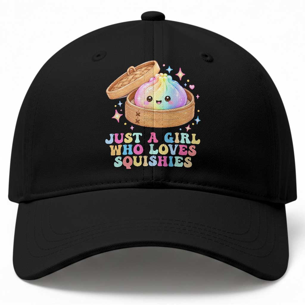 Just A Girl Who Loves Squishies Baseball Cap Cute Rainbow Dumpling Squishy Graphic