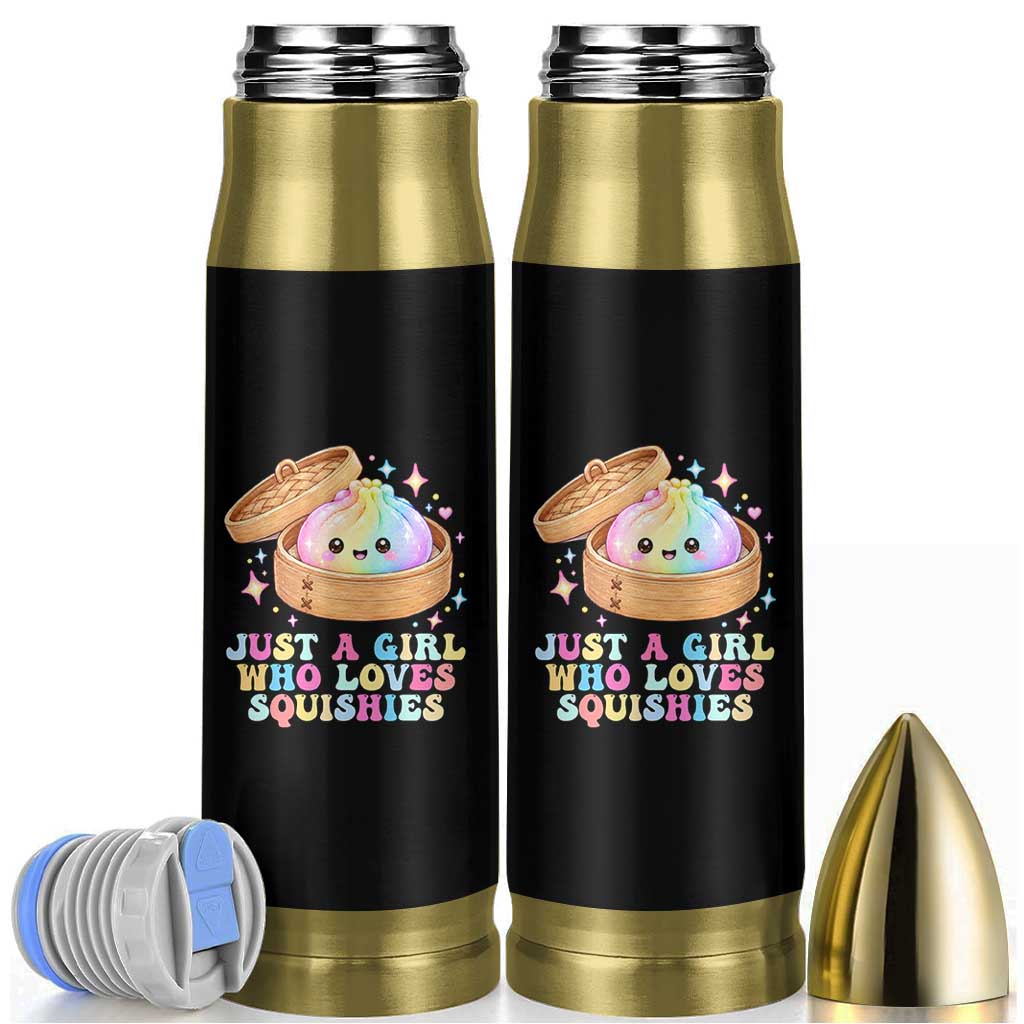 Just A Girl Who Loves Squishies Bullet Tumbler Cute Rainbow Dumpling Squishy Graphic