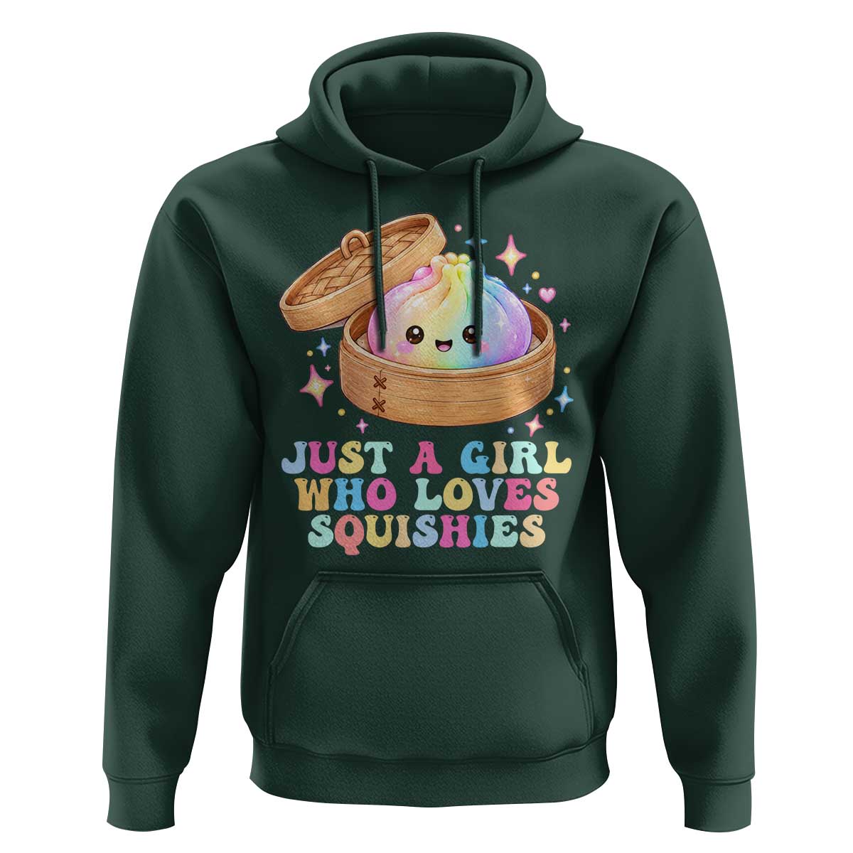 Just A Girl Who Loves Squishies Hoodie Cute Rainbow Dumpling Squishy Graphic