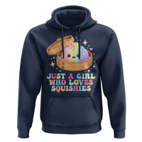 Just A Girl Who Loves Squishies Hoodie Cute Rainbow Dumpling Squishy Graphic
