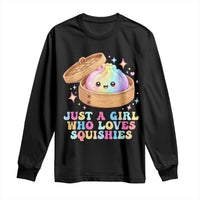 Just A Girl Who Loves Squishies Long Sleeve Shirt Cute Rainbow Dumpling Squishy Graphic