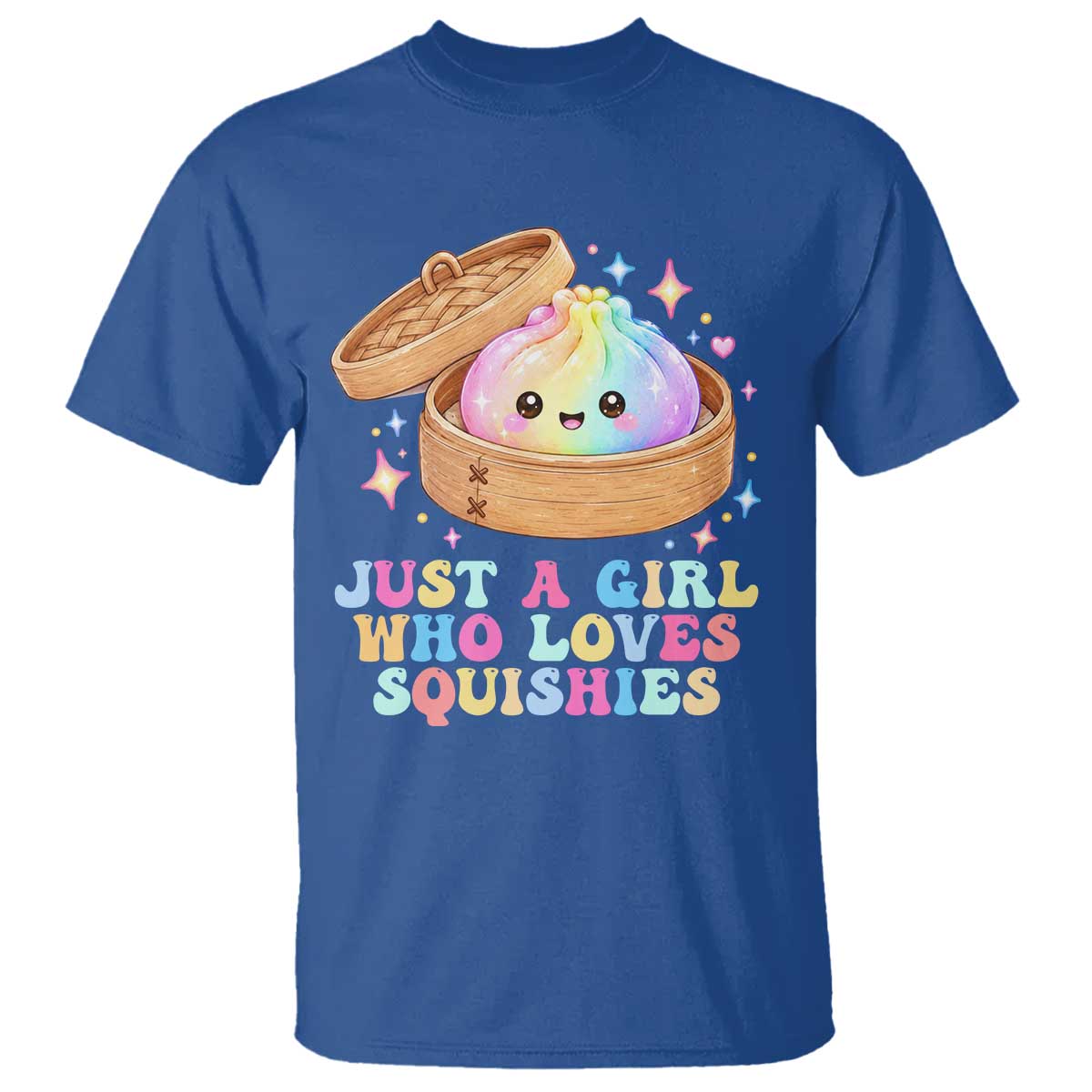 Just A Girl Who Loves Squishies T Shirt Cute Rainbow Dumpling Squishy Graphic