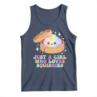 Just A Girl Who Loves Squishies Tank Top Cute Rainbow Dumpling Squishy Graphic