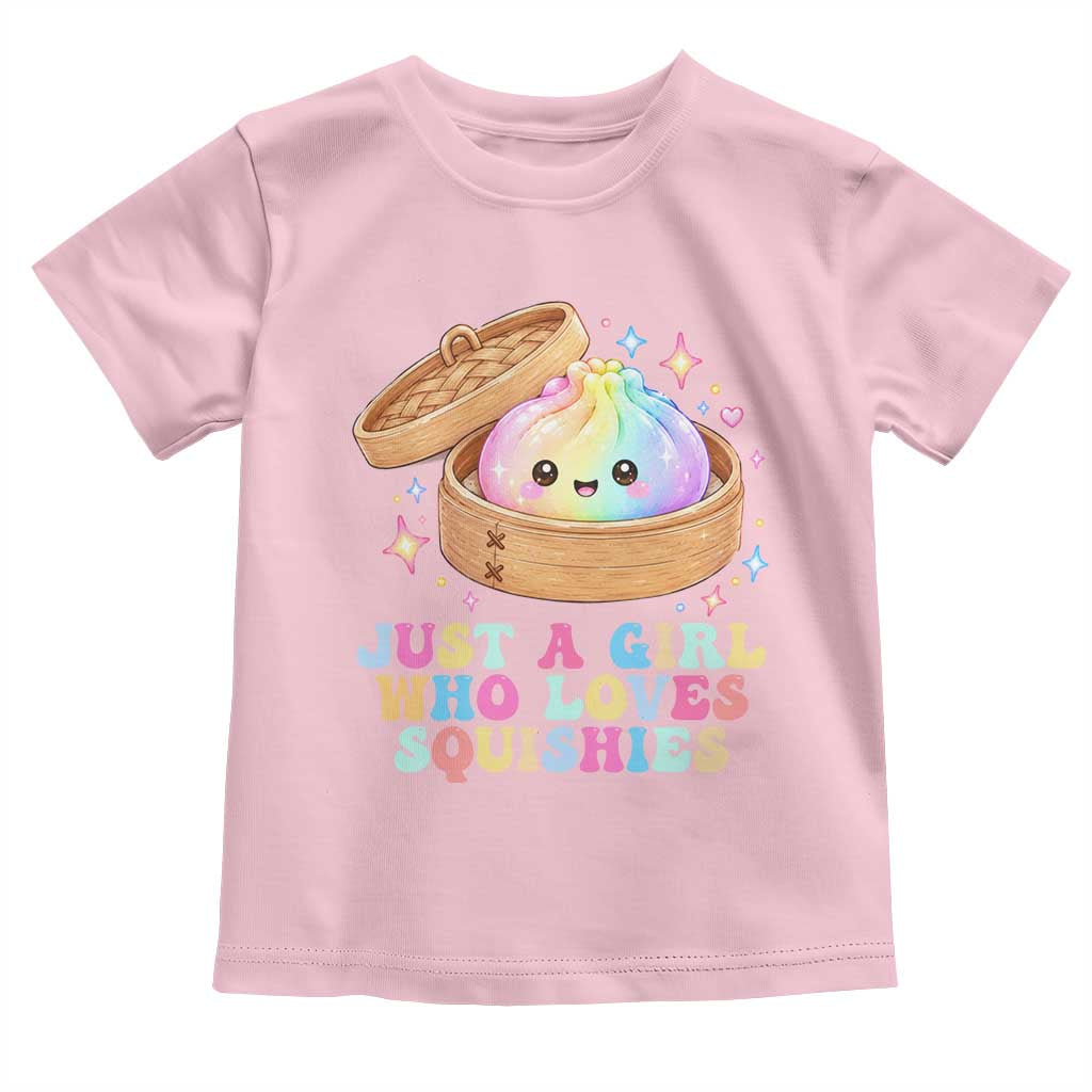 Just A Girl Who Loves Squishies Toddler T Shirt Cute Rainbow Dumpling Squishy Graphic