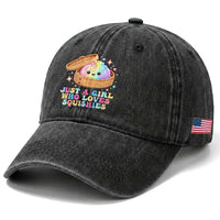 Just A Girl Who Loves Squishies Washed Cotton Baseball Cap Cute Rainbow Dumpling Squishy Graphic
