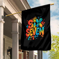Fun Six Seven Graffiti Garden Flag Funny 67 Meme Gen Alpha Slang Streetwear Hip Hop - Wonder Print Shop