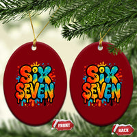 Fun Six Seven Graffiti Ceramic Ornament Funny 67 Meme Gen Alpha Slang Streetwear Hip Hop - Wonder Print Shop