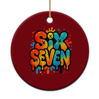 Fun Six Seven Graffiti Ceramic Ornament Funny 67 Meme Gen Alpha Slang Streetwear Hip Hop - Wonder Print Shop