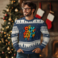 Fun Six Seven Graffiti Ugly Christmas Sweater Funny 67 Meme Gen Alpha Slang Streetwear Hip Hop - Wonder Print Shop