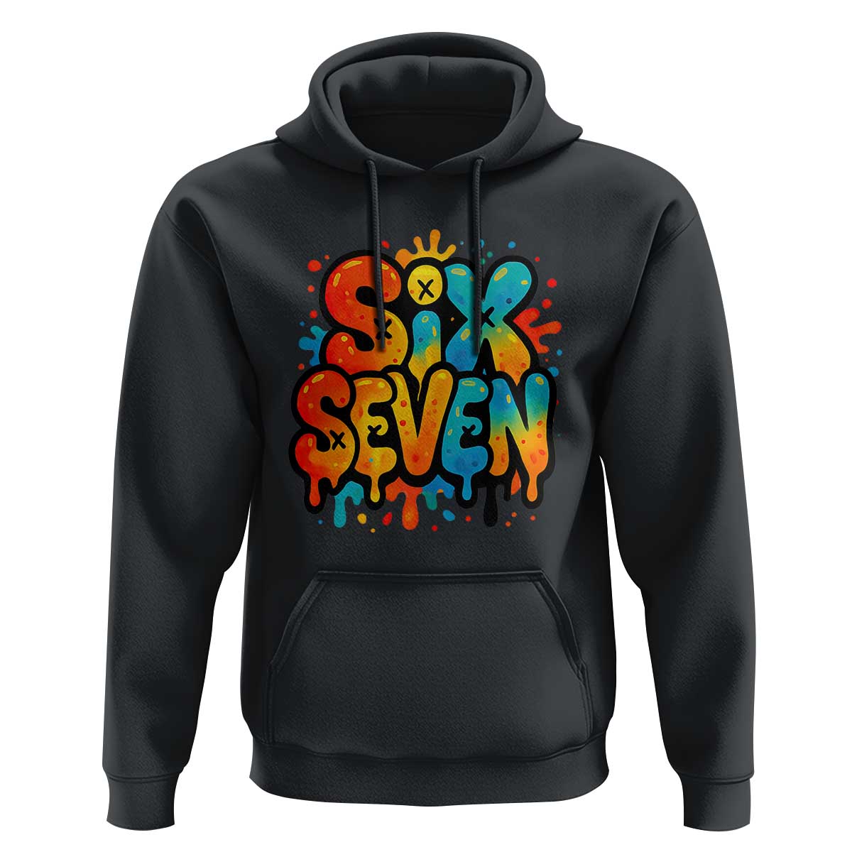 Fun Six Seven Graffiti Hoodie Funny 67 Meme Gen Alpha Slang Streetwear Hip Hop - Wonder Print Shop