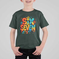 Fun Six Seven Graffiti T Shirt For Kid Funny 67 Meme Gen Alpha Slang Streetwear Hip Hop - Wonder Print Shop