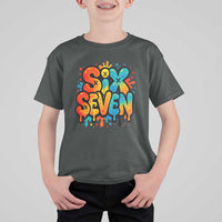 Fun Six Seven Graffiti T Shirt For Kid Funny 67 Meme Gen Alpha Slang Streetwear Hip Hop - Wonder Print Shop