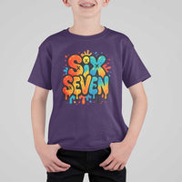Fun Six Seven Graffiti T Shirt For Kid Funny 67 Meme Gen Alpha Slang Streetwear Hip Hop - Wonder Print Shop