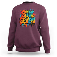 Fun Six Seven Graffiti Sweatshirt Funny 67 Meme Gen Alpha Slang Streetwear Hip Hop - Wonder Print Shop