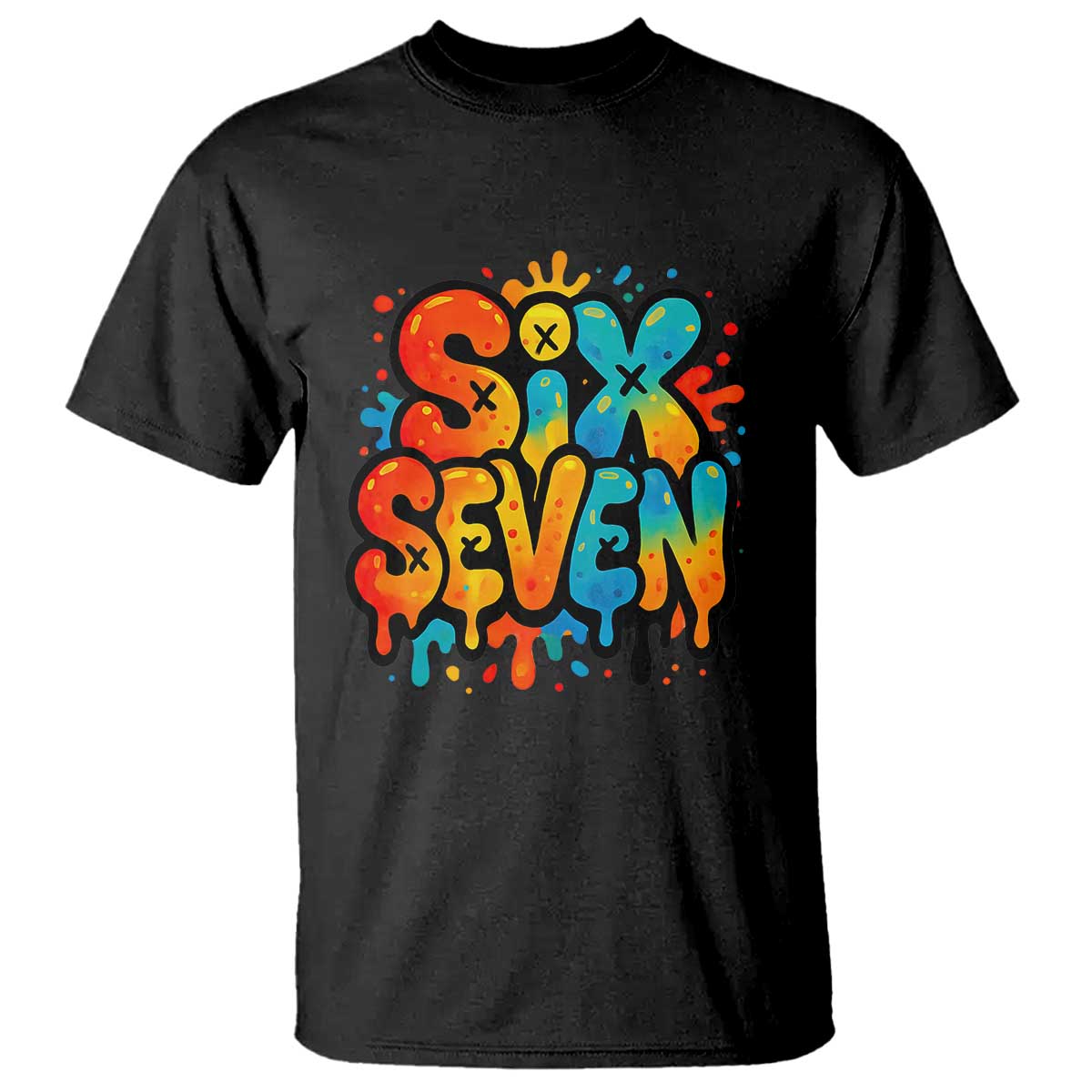 Fun Six Seven Graffiti T Shirt Funny 67 Meme Gen Alpha Slang Streetwear Hip Hop - Wonder Print Shop